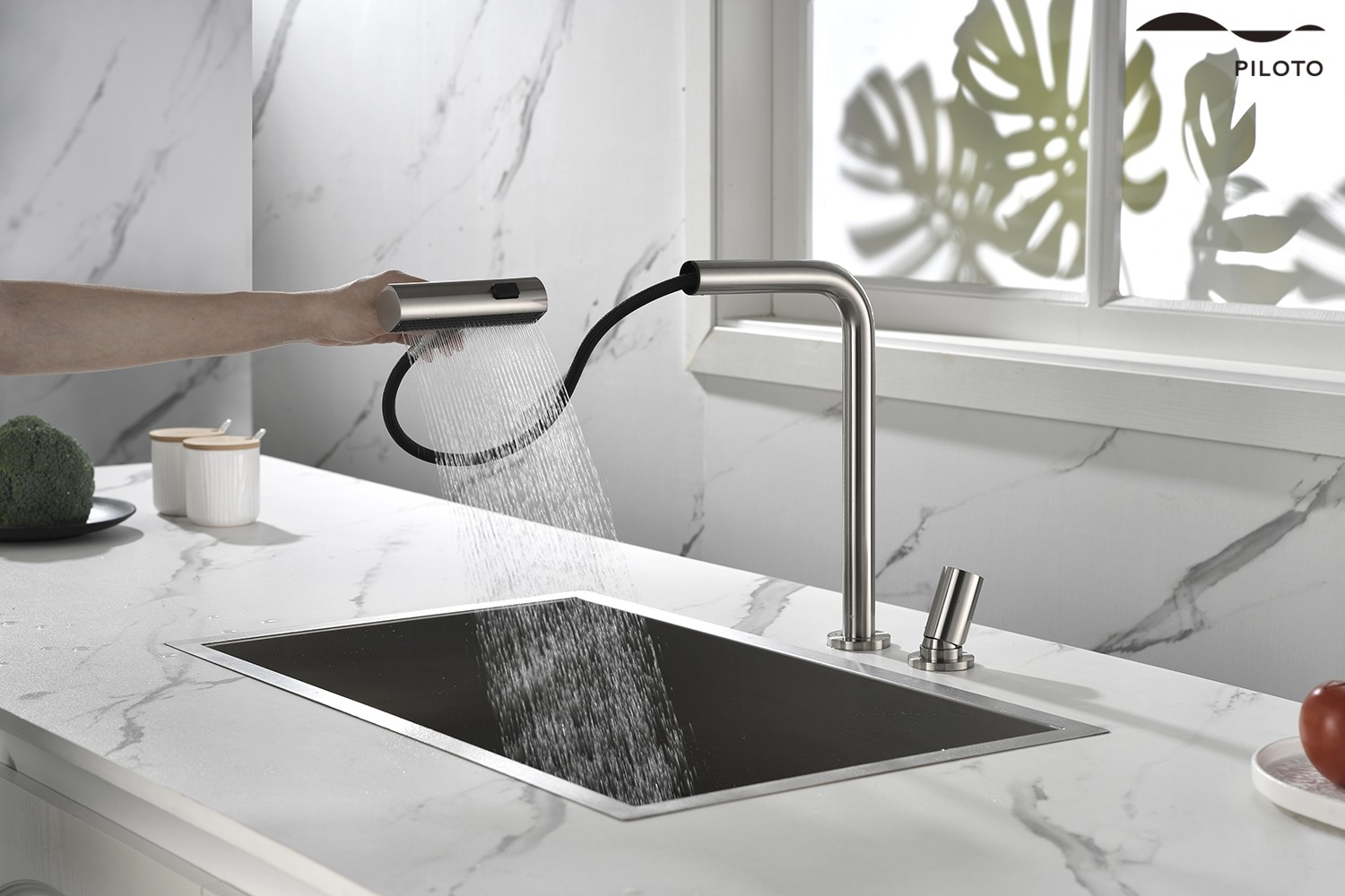 주방가전 전문업체 덕인 : 필로토 슈티에 80136 니켈 주방 수전