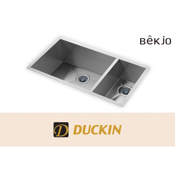 백조씽크 SQS2311 더블 사각 싱크볼 배수구 포함