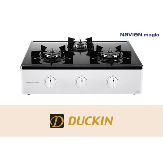 나비엔매직 GRF-6003ND/6003PD 프리스탠딩 3구 가스레인지 쿡탑 화이트