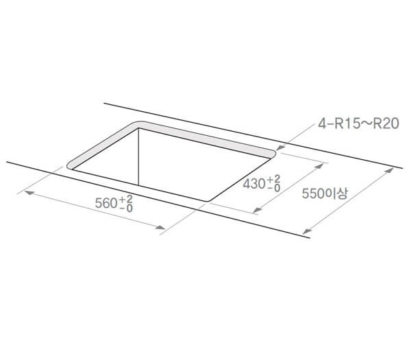 주방가전 전문업체 덕인 : 린나이 RBR-S3203D 빌트인 3구 가스레인지 쿡탑